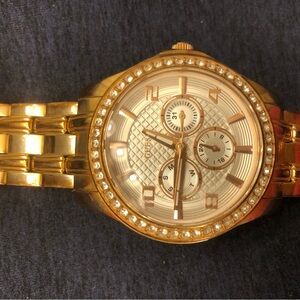 Guess Gold Women's Watch with Crystal Accents